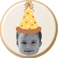 Custom Black and White Birthday Hat Photo