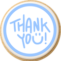 Blue & White Thank You Smiley