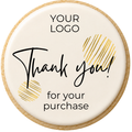 Black and Gold Your Logo Cookie