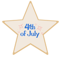 Simple 4th of July Star Cookie