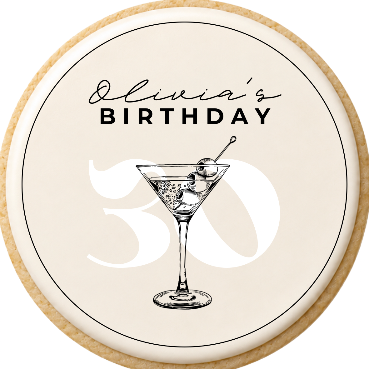 Simple Martini Glass Birthday