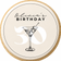 Simple Martini Glass Birthday
