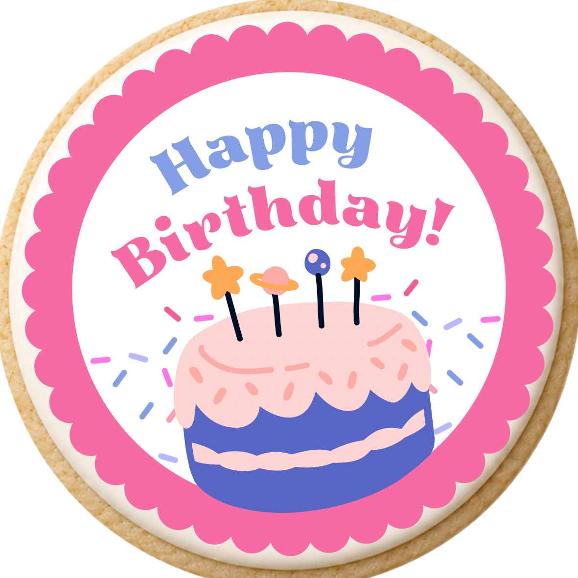 Happy Birthday Pink Border