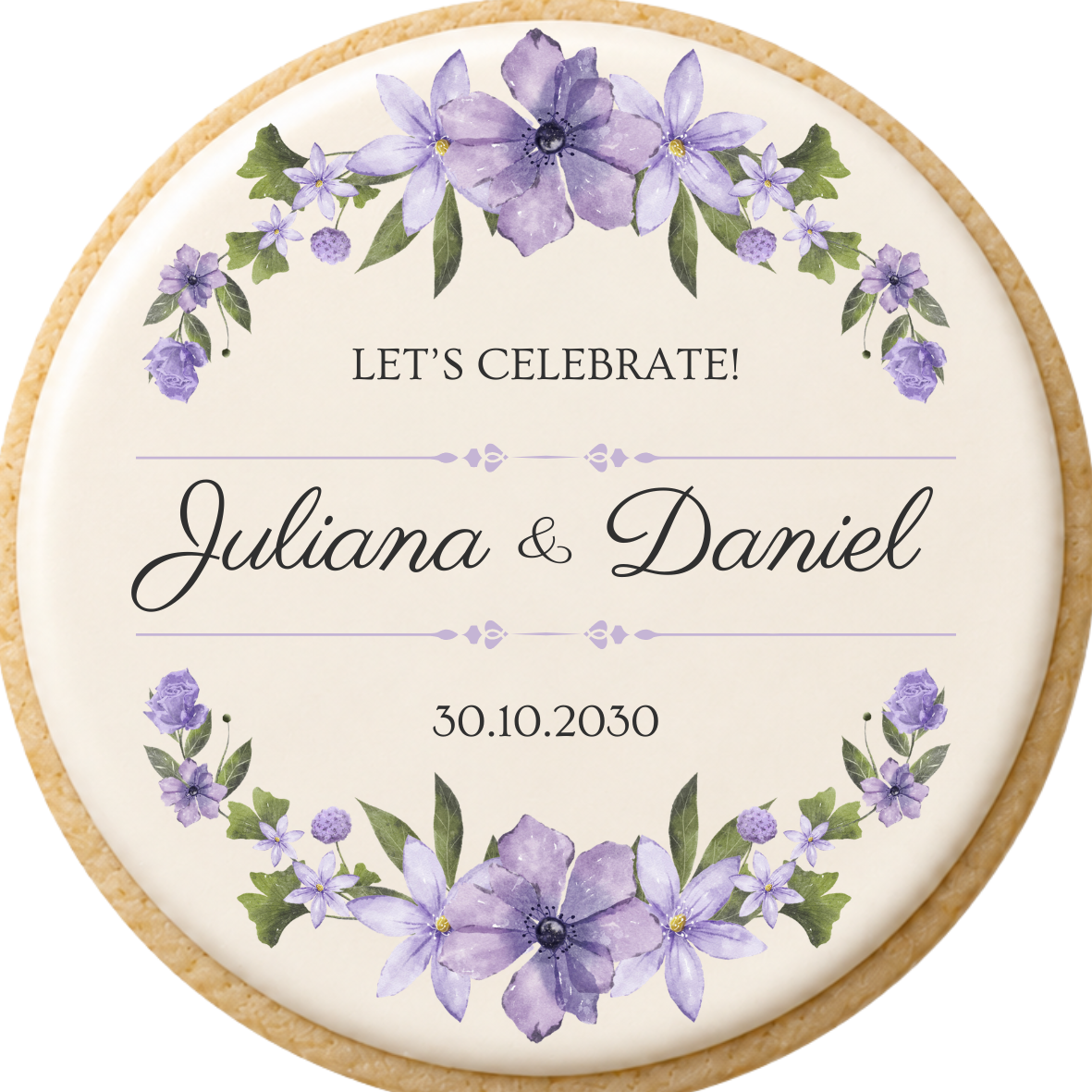 Customizable Purple Flower Border