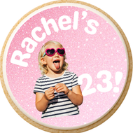Custom Pink Glitter Birthday